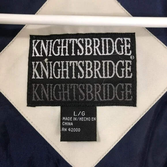 Vintage KnightsBridge  Bomber Jacket Lightweight Beige Mens L/G Casual - Picture 2 of 16